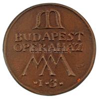 Asszonyi Tamás (1942-) 2000. "Magyar Millenium / Budapest Operaház" öntött bronz emlékérem (49mm) T:AU