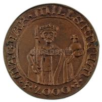 Asszonyi Tamás (1942-) 2000. "Magyar Millenium / Budapest Operaház" öntött bronz emlékérem...