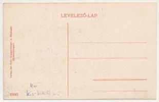 Báznafürdő, Bad Baassen, Baile Bazna; fürdő, montázs emberekkel és hintóval. Fritz Guggenberger kiad...