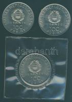 1980. 100Ft (3x) "Szovjet-magyar közös űrrepülés" T:BU egyik eredeti vákuumcsomagolásban