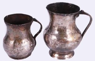 cca 18-19. sz., 2 darab boros bokály, m: 14 cm alatt