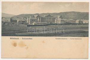 Szászsebes, Mühlbach, Sebesul Sasesc, Sebes; Lovas kaszárnya, laktanya. Anna Gross kiadása / Kavalleriekaserne / K.u.K. military cavalry barracks (fl)