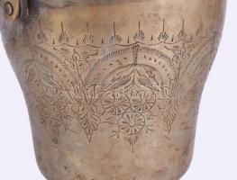 Ezüstözött angol jégtartó, m: 21 cm