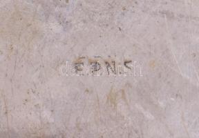 Ezüstözött angol jégtartó, m: 21 cm