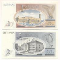 Észtország 1992. 1K + 2K T:UNC,AU
Estonia 1992. 1 Kroon + 2 Krooni C:UNC,AU
