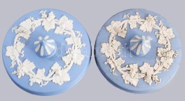 Wedgwodd 2 darab porcelán fedő, d: 13 cm