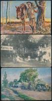 1914-1916 2 db tábori posta képeslap + 1 cenzúrás képeslap Németországból