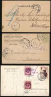 1899-1949 3 db portós képeslap
