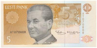 Észtország 1991. 5K T:UNC Estonia 1991. 5 Krooni C:UNC Krause P#76
