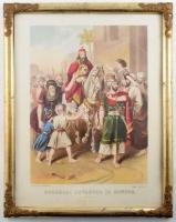 Mordecai Esther, a perzsa királyné unokatestvére és nevelőapja díszben. Litográfia, papír, XIX. sz. ...