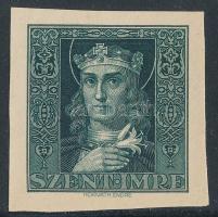 1930 Szent Imre bélyegterv enyvezetlen papíron, lapon filázva