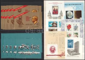 Szovjetunió 14 klf blokk + 10 db Gagarin aranyozott blokk + 10 db moszkvai olimpia blokk, közepes berakólapon és 2 stecklapon