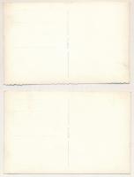 2 db RÉGI sport fotós képeslap: teniszező társaság / 2 pre-1945 sport photo postcards: playing tenni...