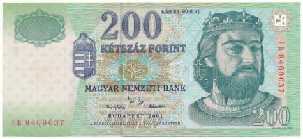 2001. 200Ft "FB 8469037" T:UNC
