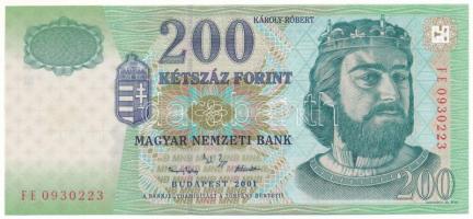 2001. 200Ft "FE 0930223" T:UNC