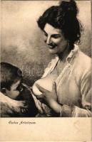 Études Artistiques / szoptató hölgy / lady feeding child (non PC)