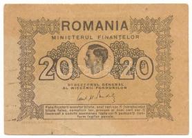 Románia 1945. 20L T:F
Romania 1945. 20 Lei C:F
Krause P#76