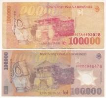 Románia 1998-2001. 100.000L (2xklf) T:F
Romania 1998-2001. 100.000 Lei (2xdiff) C:F