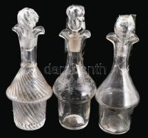 Zanetto olasz designer olaj-ecet kínáló, klf üvegekkel, jelzett, m: 25 cm