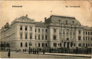 1906 Kolozsvár, Cluj; Kir. Törvényszék / court (ázott sarok / wet corner)