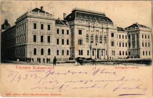 1903 Kolozsvár, Cluj; Igazságügyi palota. Gibbon Albert kiadása / Palace of Justice (kicsit ázott sarok / slightly wet corner)