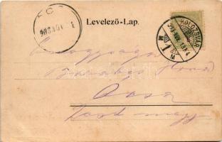 1903 Kolozsvár, Cluj; Igazságügyi palota. Gibbon Albert kiadása / Palace of Justice (kicsit ázott sa...