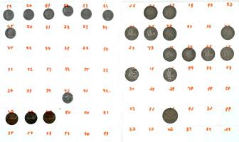 Vegyes 95db-os érmetétel fillér és forint, berakólapon 2f-1Ft T:vegyes