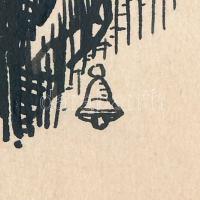 Haranghy Jenő (1894-1951): Királyné és a király Tus, papír, jelzett. 14x23 cm