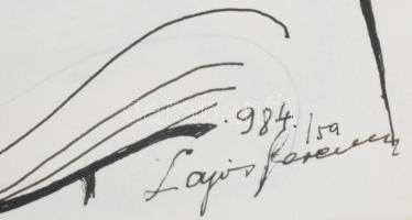 Lajos Ferenc (1912-1998): Búcsú a székelyeknél. Tus, papír, jelezve. 38x27 cm paszpartuban