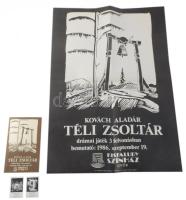 Kovách Aladár: Téli zsoltár c. darabjának plakátja. 50x70 cm hozzá a dráma szövegkönyve, Lajos Ferenc (1912-1998) grafikáival