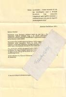 [Kézirat] Faludy György (1910-2006) költő két, saját kezű aláírása a budai Korona Pódiumban megrende...