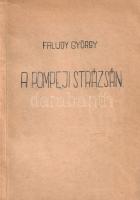 Faludy György: A pompeji strázsán. (Az első kiadás után készült, sokszorosított gépirat.) [Hely nélkül, 1955 körül]. [78] p. "A pompeji strázsán" címmel 1938-ban jelent meg Faludy György első önálló verseskötete, az Officina Kiadó gondozásában. Gépiratunk a verseskötet teljes szövegét közli, az eredeti kiadó feltüntetésével, ám oldalszámozás, illetve az eredeti versek címzettjeinek feltüntetése nélkül. Gépiratunk az 1950-es években keletkezhetett, Faludy György börtönbüntetése idején, illegális kiadványként. Fűzve, enyhén sérült gerincű, kézzel feliratozott korabeli borítóban.