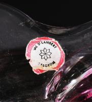 Val St. Lambert kínáló asztaldísz, címkével jelzett, 65x22 cm