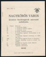 1926 Nagykőrös város hivatásos tűzoltóságának szervezési szabályzata. 24p.