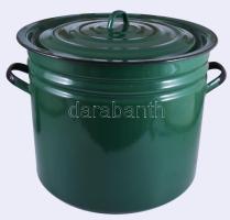 30 literes orosz zománcozott fazék, jelzett, d: 44 cm, m: 38 cm