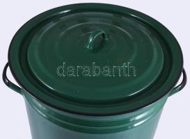 30 literes orosz zománcozott fazék, jelzett, d: 44 cm, m: 38 cm