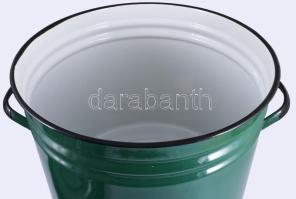 30 literes orosz zománcozott fazék, jelzett, d: 44 cm, m: 38 cm