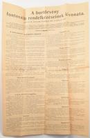 1924 A bortörvény fontosabb rendelkezéseinek kivonata nagy méretű plakát. Hajtva, jó állapotban 35x55 cm