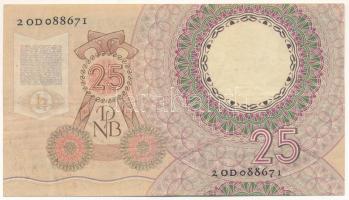 Hollandia 1955. 25G "2 OD 088671" T:F ceruzás firka, egyébként szép papír
Netherlands 195...