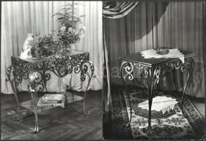 cca 1920-1930 Előkelő lakások belső tere, bútorai, 4 db fotó Csörgő, Járai, Seidner fotósoktól, sérü...