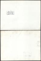 cca 1920-1930 Előkelő lakások belső tere, bútorai, 4 db fotó Csörgő, Járai, Seidner fotósoktól, sérü...