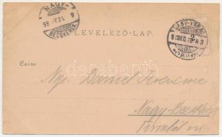 1898 Nagyvárad, Oradea; Szent László király szobor, Premontrei főgimnázium, Kereskedelmi csarnok, Sp...