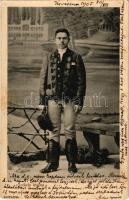 1905 Kovászna, Covasna; Székely legény / Szekler man, Transylvanian folklore (EK)