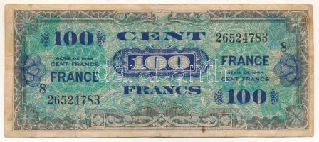 Franciaország 1944. 100Fr "Francia Kincstár" T:F France 1944. 100 Francs "French Treasury" C:F Krause P#123
