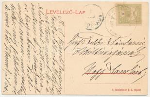 1907 Pribékfalva, Pribilesti; Teleki kastély, a képeslap címzettje gróf Teleki Sándorné. Seefehlner ...