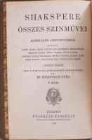 [Shakespeare, William]: Shakspere vigjátékai. Shakspere összes szinművei V. köt. Bp., 1902, Franklin...