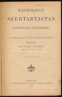 Katholikus szertartástan középiskolák használatára. Összeáll.: Buday Gerő. Bp., 1899, Athenaeum, IV+(2)+104 p. Hozzákötve: Buday Gerő: A római katholikus egyház egyetemes történelme, tekintettel Magyarországra. Bp., 1896, Eggenberger, X+126 p. Félvászon-kötésben, kissé viseltes borítóval.