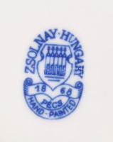 Zsolnay 3 darab ékszeres tálka, közte pillangó mintás d: 12 cm alatt