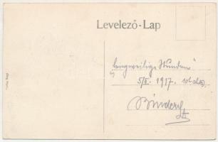 1917 Segesvár, Schässburg, Sighisoara; Hátulsó utca (Hátolsó). Nagy kiadása / Hintergasse / street v...