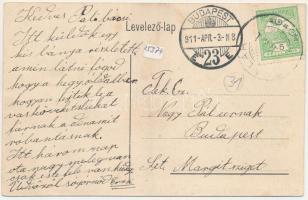 1911 Gyalár, Ghelari; vasbánya bányászokkal / iron mine with workers (felületi kopás / worn surface)